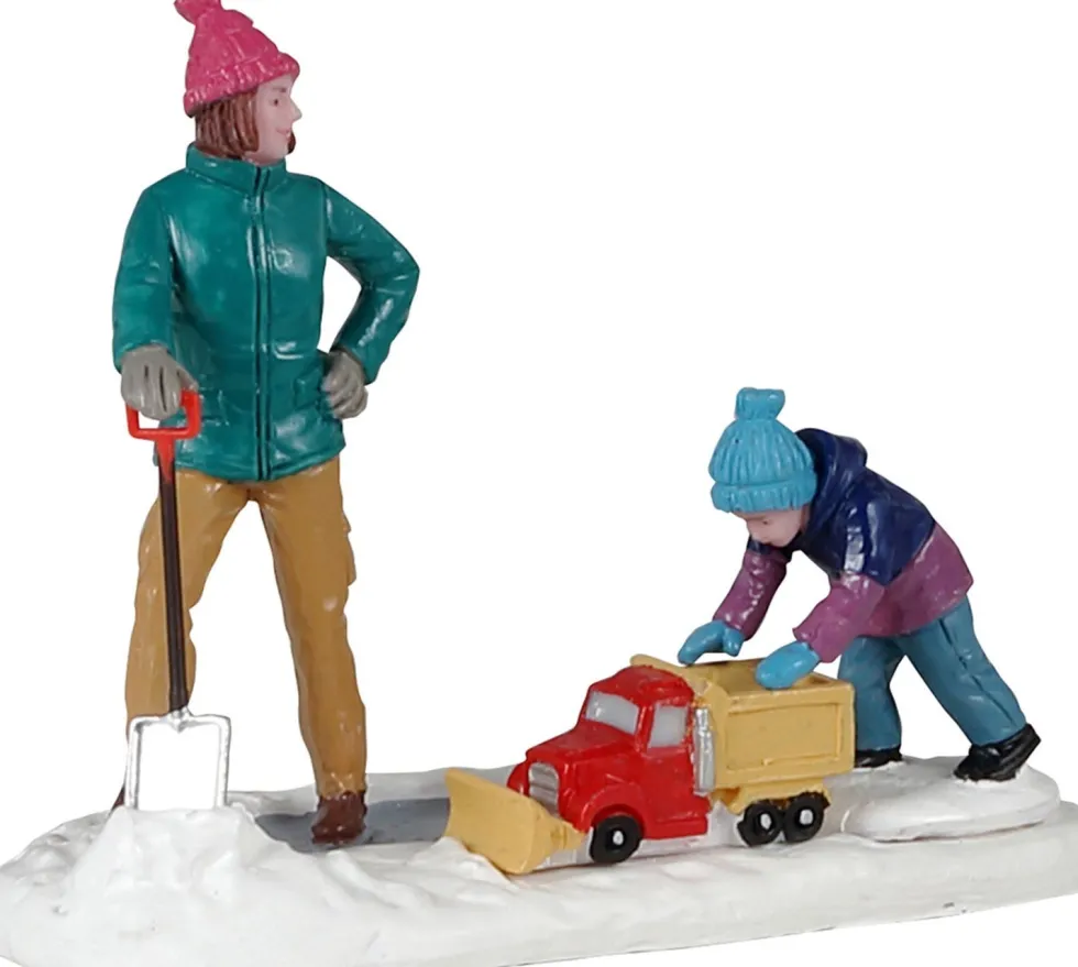 Lemax Vail Village kerstdorpminiatuur clearing the sidewalk (sneeuwruimen) 9,2 x 4,4 x 7,3 cm