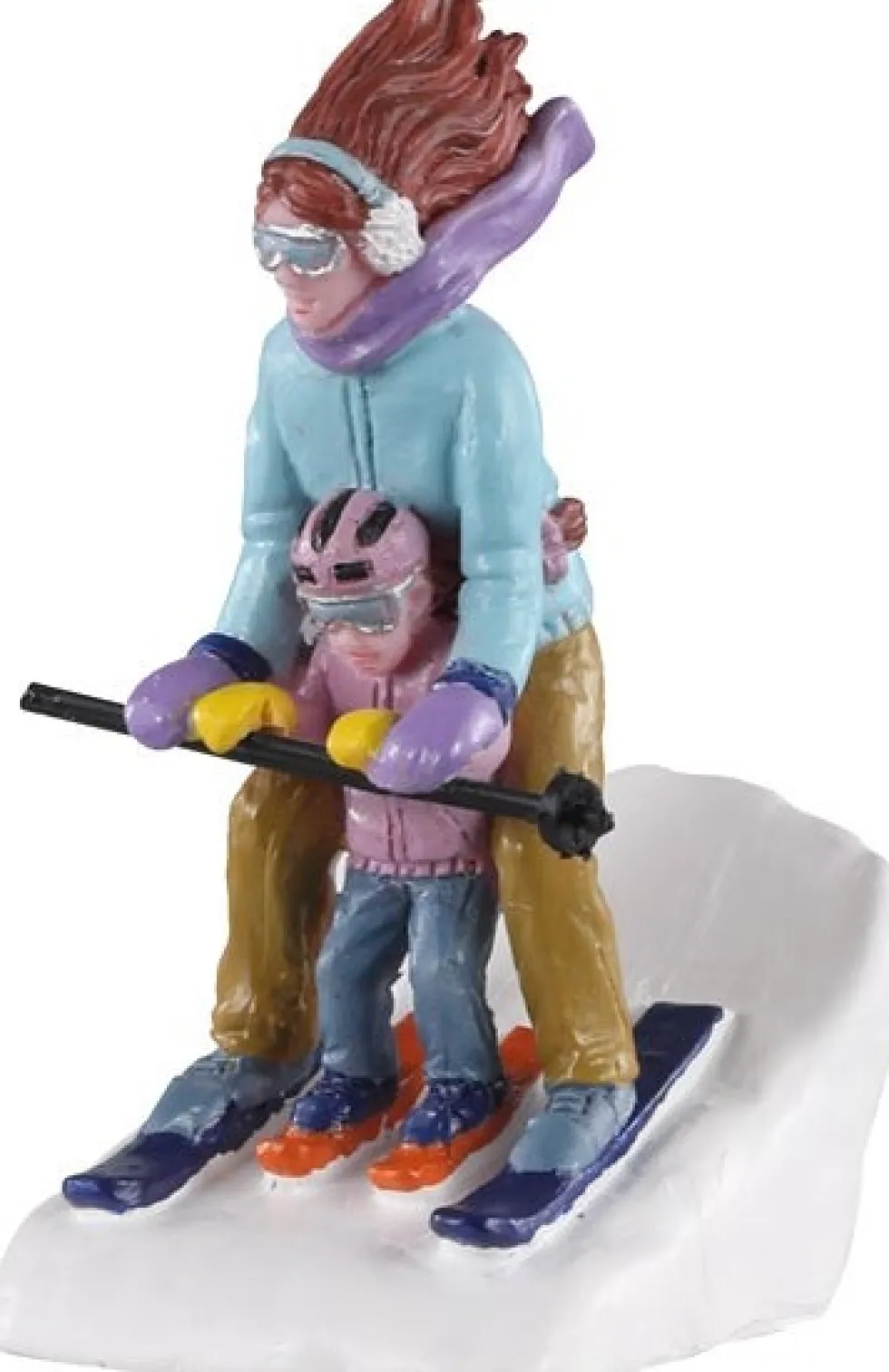 Lemax Vail Village kerstdorpminiatuur Mommy & me ski (samen skiën) 3,6 x 4,6 x 7,5 cm