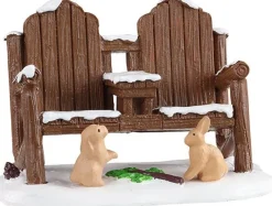 Lemax Vail Village kerstdorpminiatuur winter adirondack (winterse tête-a-tête tuinbank) 7,3 x 4 x 4,8 cm