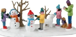 Lemax Vail Village kerstdorpminiatuur snowmen friends (sneeuwpop maken) 16,6 x 7,6 x 7,4 cm