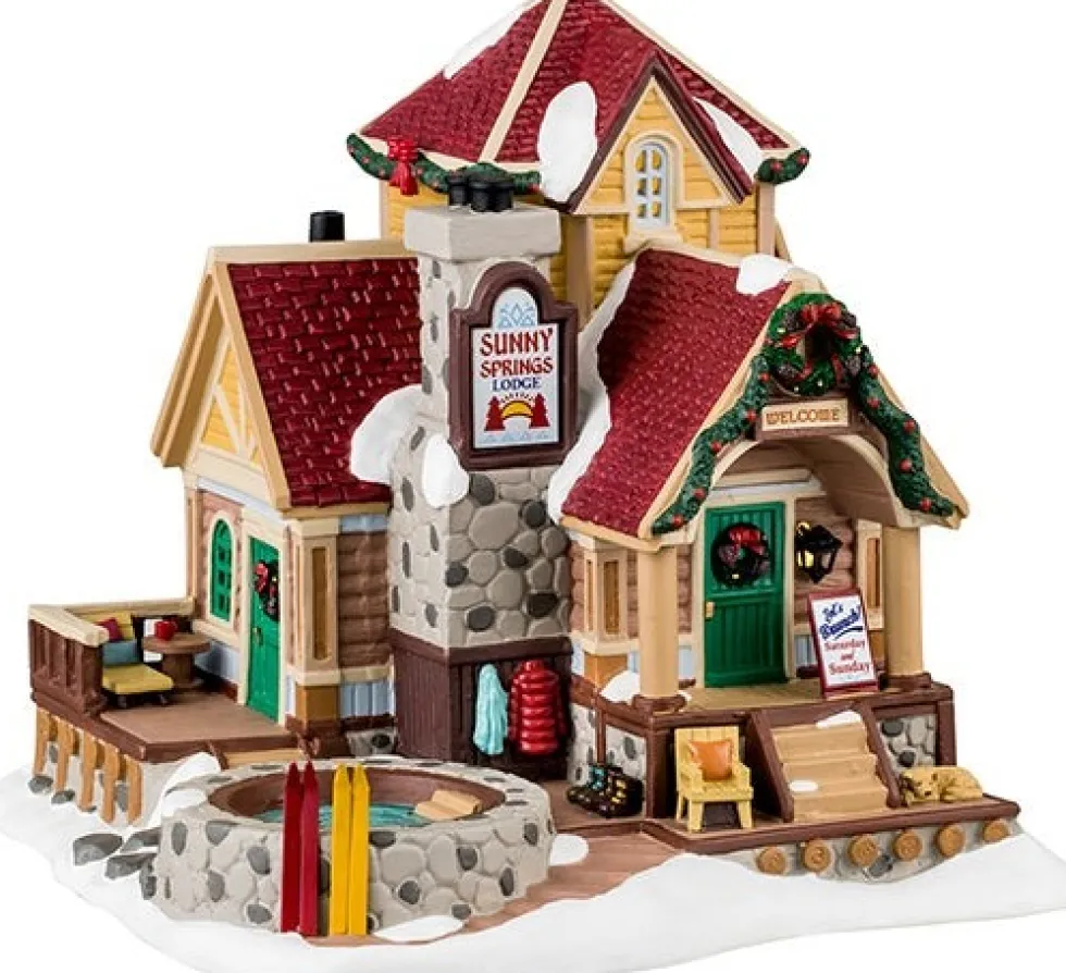 Lemax Vail Village kerstdorp sunny springs lodge (hotel) 18,4 x 19,5 x 18 cm