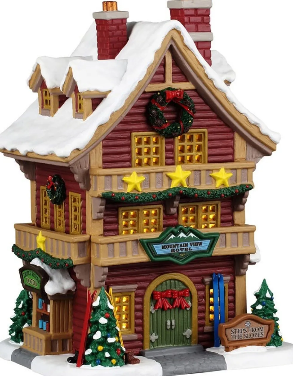 Lemax Vail Village kersthuisje mountain view hotel (hotel) 23,4 x 15,9 x 26,8 cm