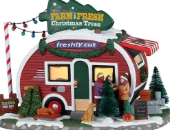 Lemax Vail Village kersthuisje farm fresh christmas trees (kerstboom verkoop) 22 x 13,5 x 15,5 cm