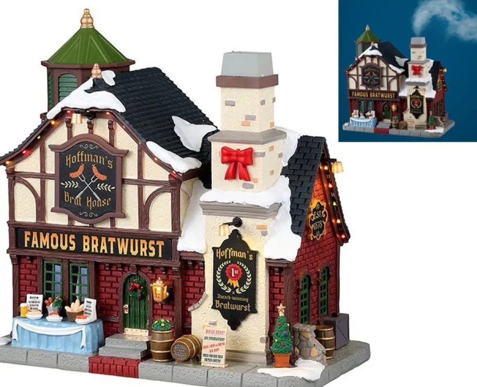 Lemax Vail Village kersthuisje hoffmans brat house (restaurant) 23 x 24,5 x 13 cm