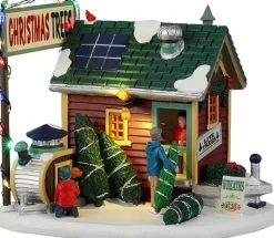 Lemax Vail Village kersthuisje tiny house tree lot (kerstboomkraam) 22,6 x 17,2 x 24,9 cm