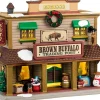 Lemax Vail Village kersthuisje brown buffalo trading post (handelspost) 11,7 x 20,4 x 17 cm