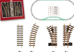 LGB kerstdorpminiatuur treinstation uitbreidingsset 13 stuks
