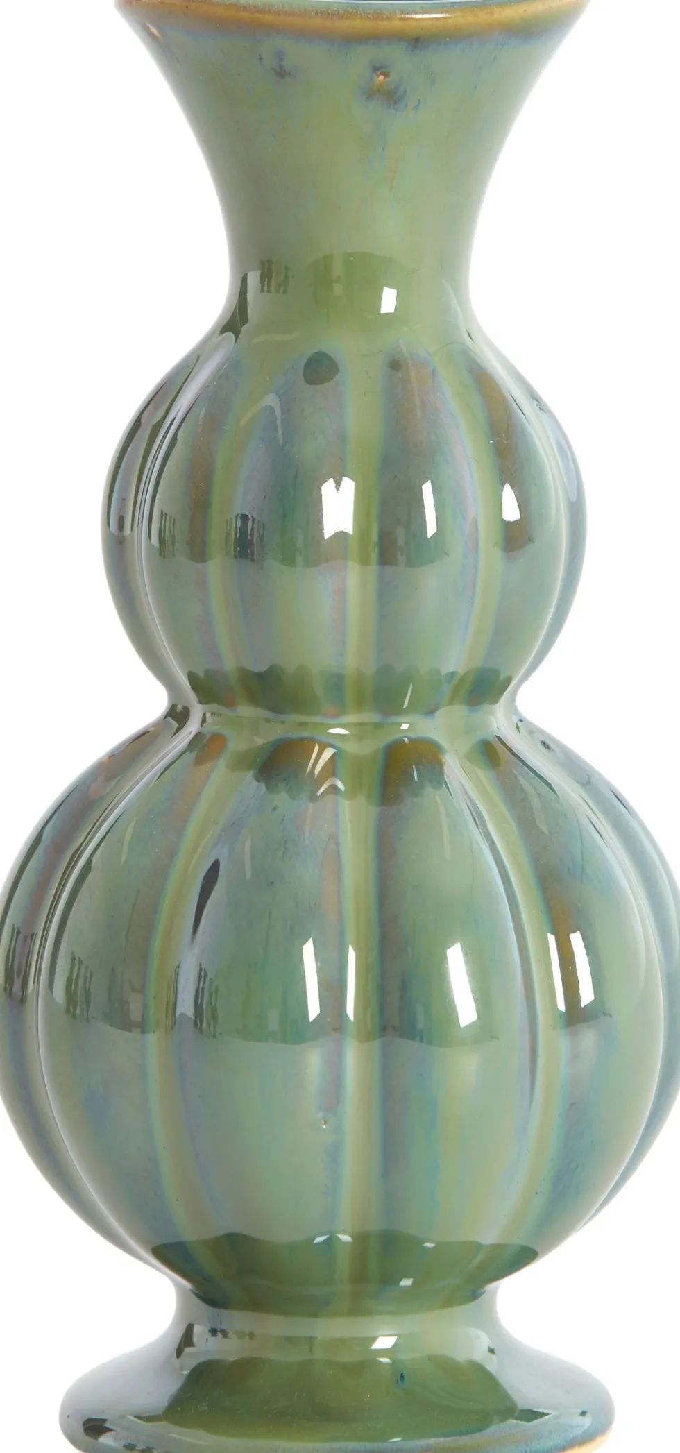 Light & Living vaas Naida groen D 8 H 17 cm