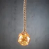 Luca Lighting hanglamp bol zilver met 15 LED lampjes warm wit D 10 H 90 cm