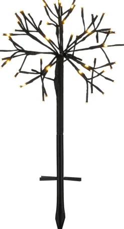 Luca Lighting kerstfiguur Dandelion zwart met 64 LED lampjes warm white D 30 H 54 cm