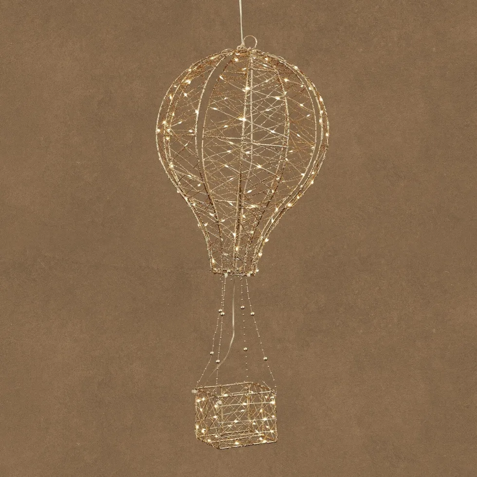Luca Lighting kerstfiguur luchtballon met verlichting D 28 H 65 cm