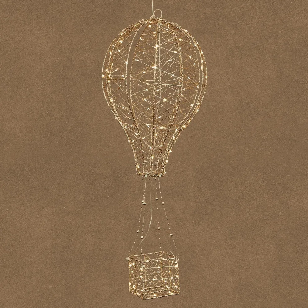 Luca Lighting kerstfiguur luchtballon met verlichting D 38 H 90 cm