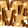 Luca Lighting kerstfiguur Xmas goud met verlichting 47 x 17,5 x 4 cm