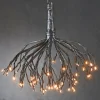 Luca Lighting kersthanger Dandelion zwart met warm wit verlichting D 70 H 48 cm