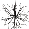 Luca Lighting kersthanger Dandelion zwart met warm wit verlichting D 45 H 32 cm