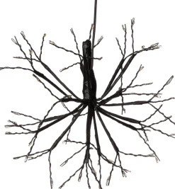 Luca Lighting kersthanger Dandelion zwart met wit verlichting D 30 H 21 cm