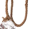 Luca Lighting kersthanger rode besjes transparant met verlichting D 14 H 94 cm