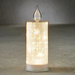 Luca Lighting LED kaars in glas D 8 H 22,5 cm