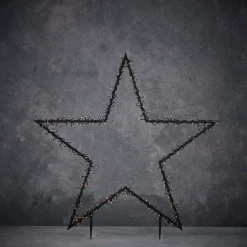Luca Lighting tuinsteker kerstster 60 x 73 cm met 150 LED lampjes warm wit