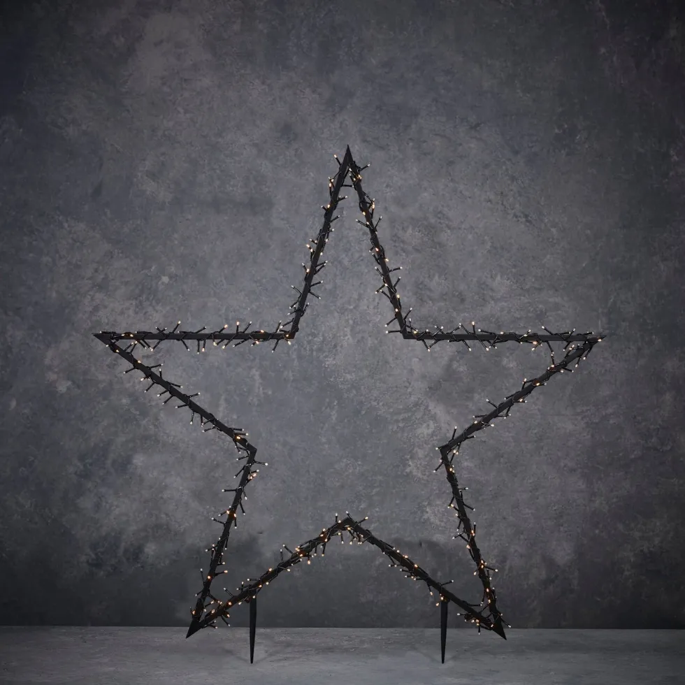 Luca Lighting tuinsteker kerstster 60 x 73 cm met 150 LED lampjes warm wit
