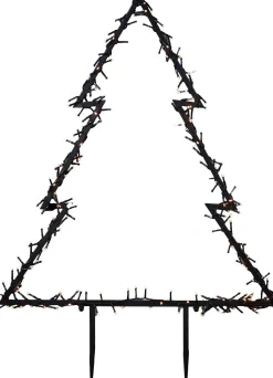 Luca Lighting tuinsteker kerstboom 72 x 1 x 100 cm met 225 LED lampjes warm wit
