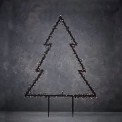 Luca Lighting tuinsteker kerstboom 72 x 1 x 100 cm met 225 LED lampjes warm wit
