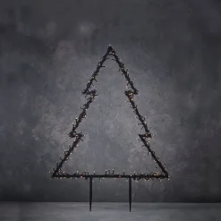 Luca Lighting tuinsteker kerstboom 53 x 1 x 75 cm met 175 LED lampjes warm wit