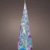 Lumineo decoratieboom wit met verlichting 19 x 19 x 61 cm