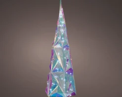 Lumineo decoratieboom wit met verlichting 19 x 19 x 61 cm
