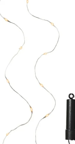 Lumineo draadverlichting Duracharge zilver met 100 lampjes classic warm 9,9 m