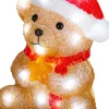 Lumineo kerstfiguur beer met verlichting 13,6 x 16,5 x 21 cm