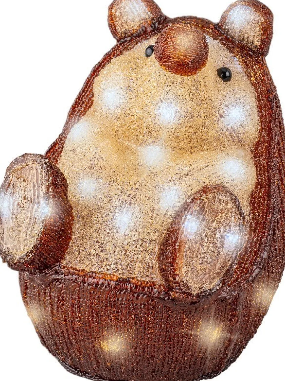 Lumineo kerstfiguur egel met verlichting 23,5 x 19 x 24 cm