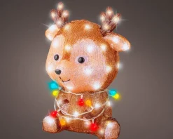 Lumineo kerstfiguur hert met verlichting 25 x 32 x 38 cm