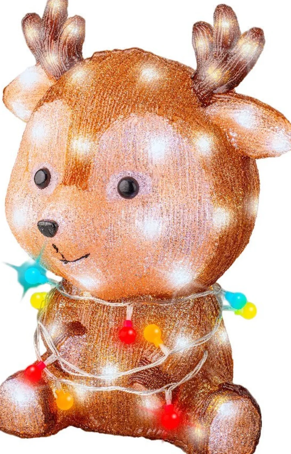 Lumineo kerstfiguur hert met verlichting 25 x 32 x 38 cm