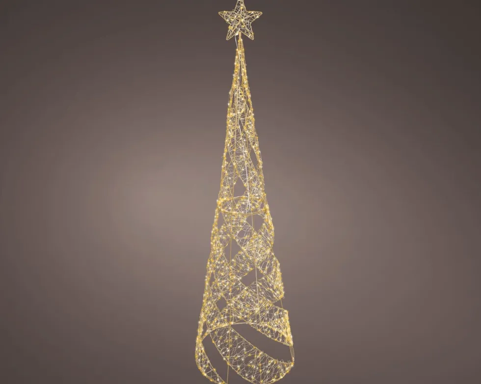 Lumineo kerstfiguur kegel met verlichting D 45 H 168 cm