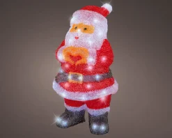 Lumineo kerstfiguur kerstman met verlichting 21,7 x 23 x 41,5 cm