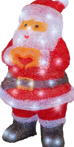 Lumineo kerstfiguur kerstman met verlichting 21,7 x 23 x 41,5 cm