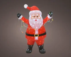 Lumineo kerstfiguur kerstman slinger met verlichting 34 x 61 x 88 cm