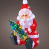 Lumineo kerstfiguur kerstman boom met verlichting 31 x 33 x 49,5 cm