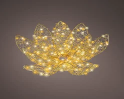 Lumineo kerstfiguur lotus bloem met verlichting D 38 H 13 cm