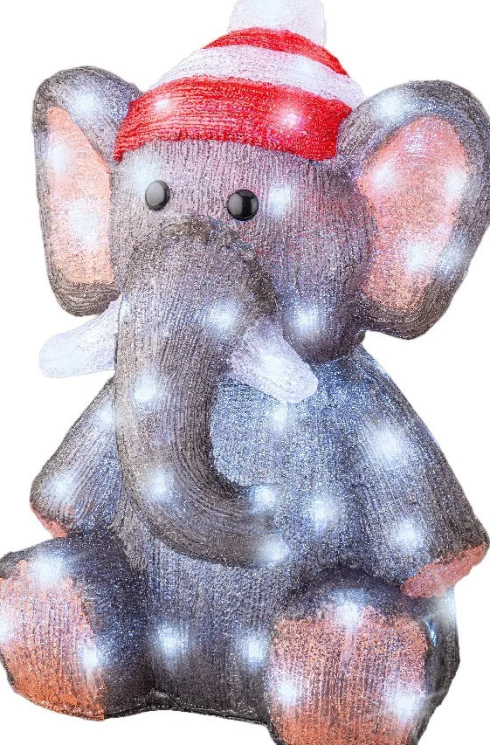 Lumineo kerstfiguur olifant met verlichting 33 x 32,5 x 46 cm