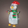 Lumineo kerstfiguur pinguin met verlichting 22 x 28 x 45 cm