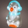 Lumineo kerstfiguur pinguïn met verlichting 16 x 16,7 x 24,5 cm