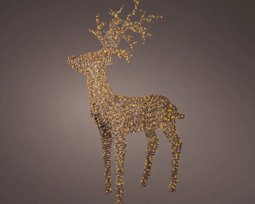 Lumineo kerstfiguur rendier met verlichting 38 x 107 x 180 cm