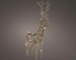 Lumineo kerstfiguur rendier met verlichting 46 x 13 x 69 cm