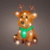 Lumineo kerstfiguur rendier met verlichting 17 x 18 x 25 cm