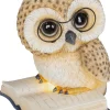 Lumineo kerstfiguur uil bruin met verlichting 18 x 21,5 x 24,5 cm