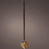 Lumineo kersthanger bal bruin met verlichting D 14 cm