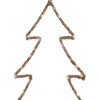 Lumineo kersthanger kerstboom goud met verlichting 34 x 46 x 1 cm