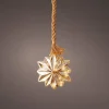 Lumineo kersthanger ster grijs met verlichting D 19 H 25 cm